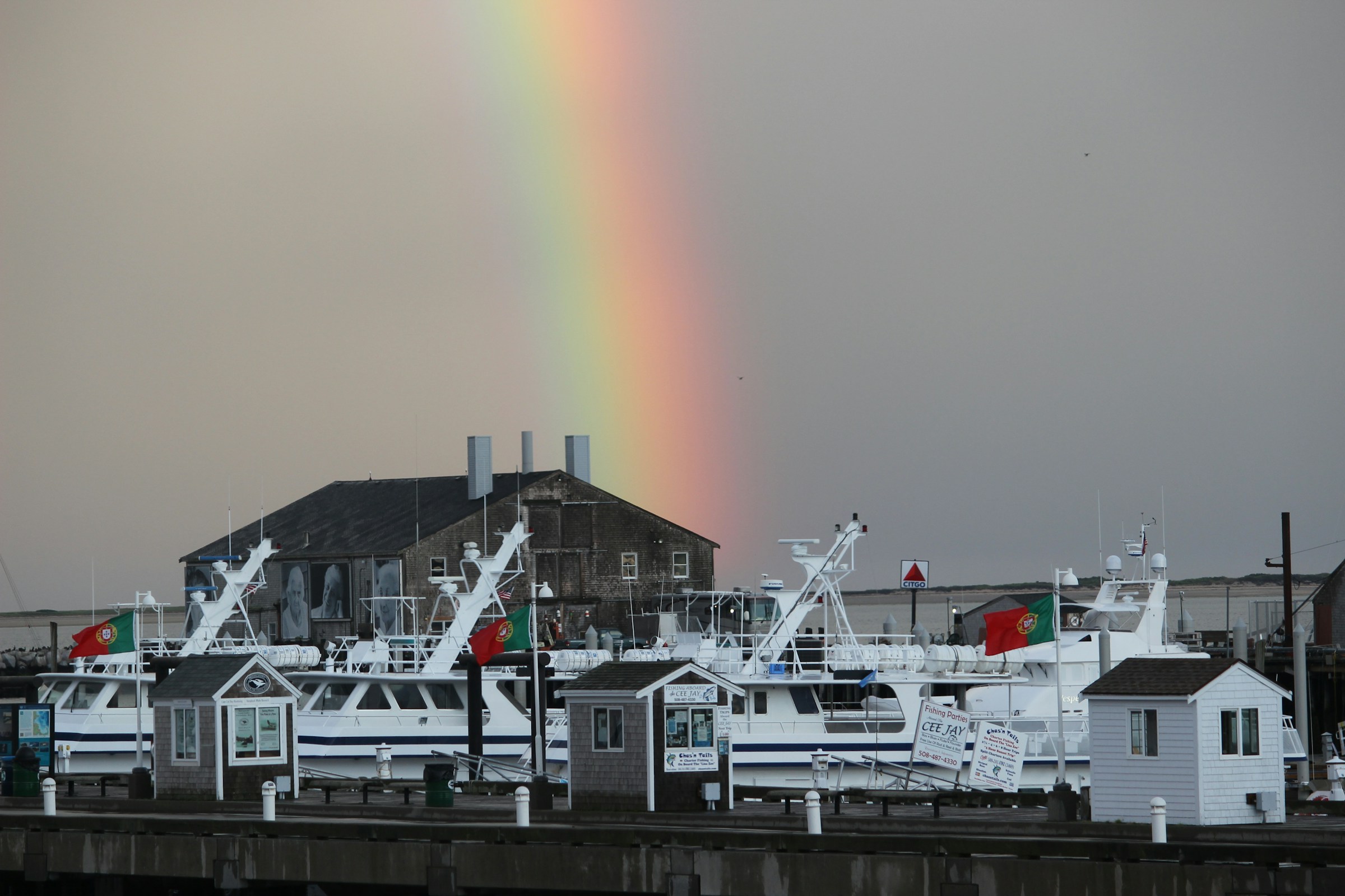 A rainbow over the port. Photo by Jennifer Marcus on Unsplash